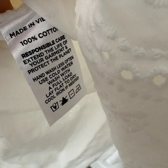 NEW NWT Hill House Azalea Mini Nap Dress White Eyelet XL - Picture 7 of 8